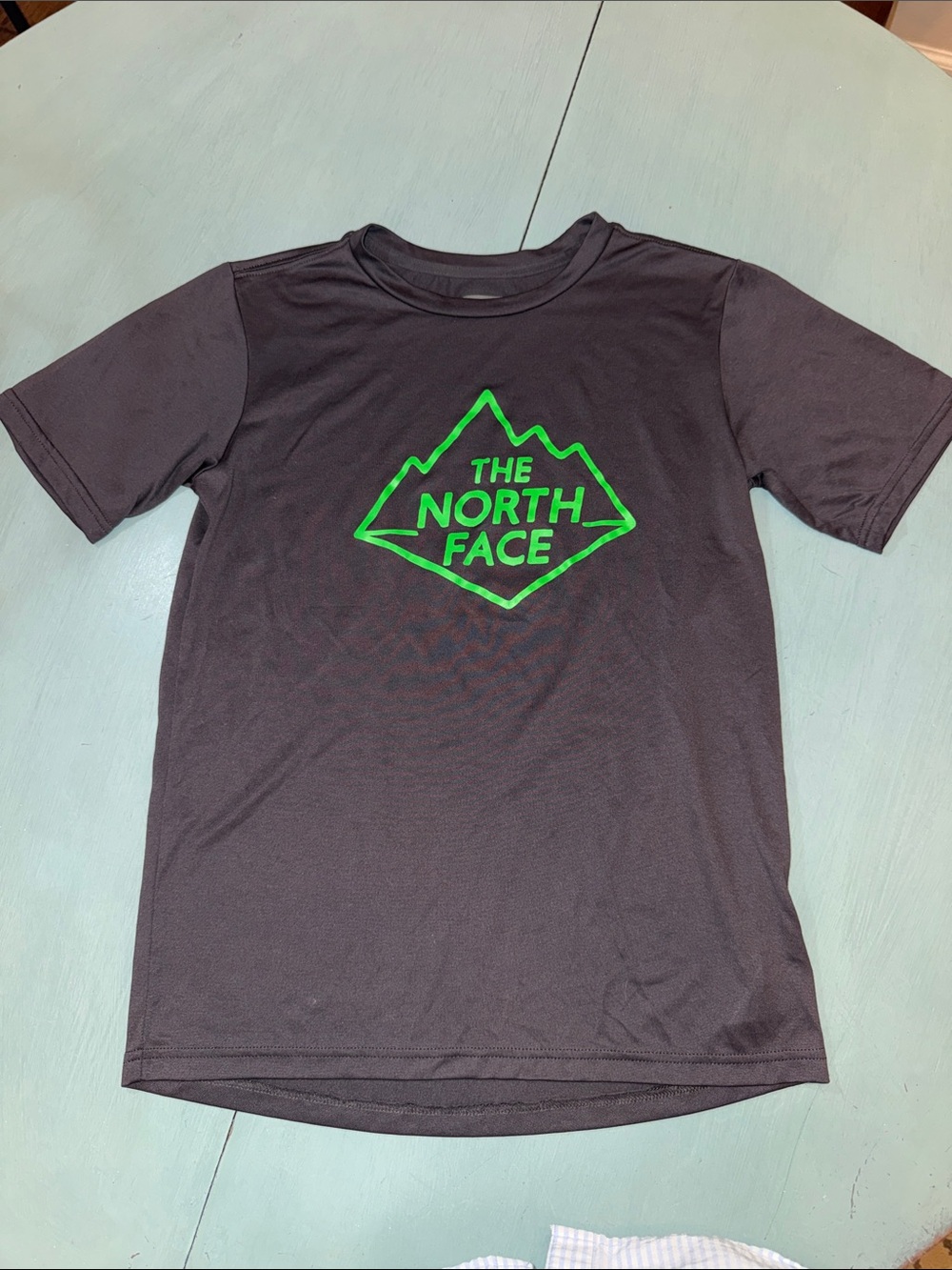 The North Face Black T-Shirt with Bright Green Logo